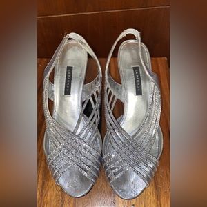 Caparros Silver Rhinestone heels